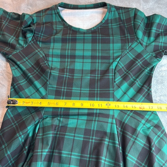 NWOT Blackmilk Tartan Pine Evil Tee Dress Green Size XL - Picture 11 of 12